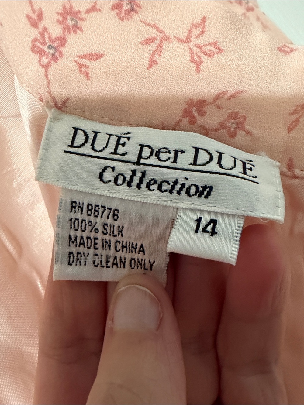 Due Per Due Collection Vintage 100% Silk Light Pink Floral Maxi Skirt Size 14 - Picture 2 of 6